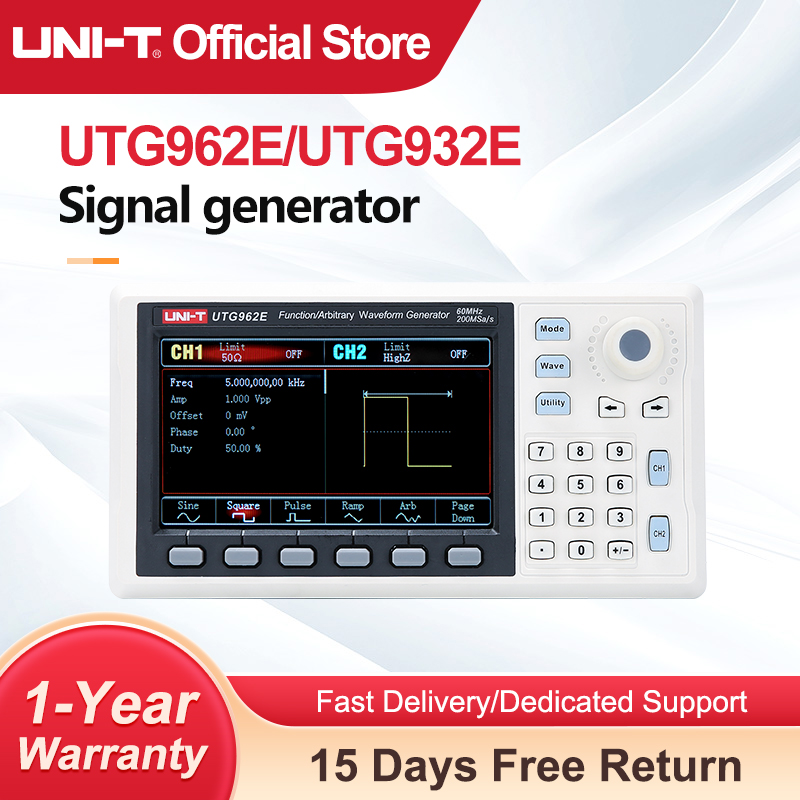 UNI-T UTG932E UTG962E Function - Dual Channel Arbitrary Waveform Function Generator 60Mhz review and price
