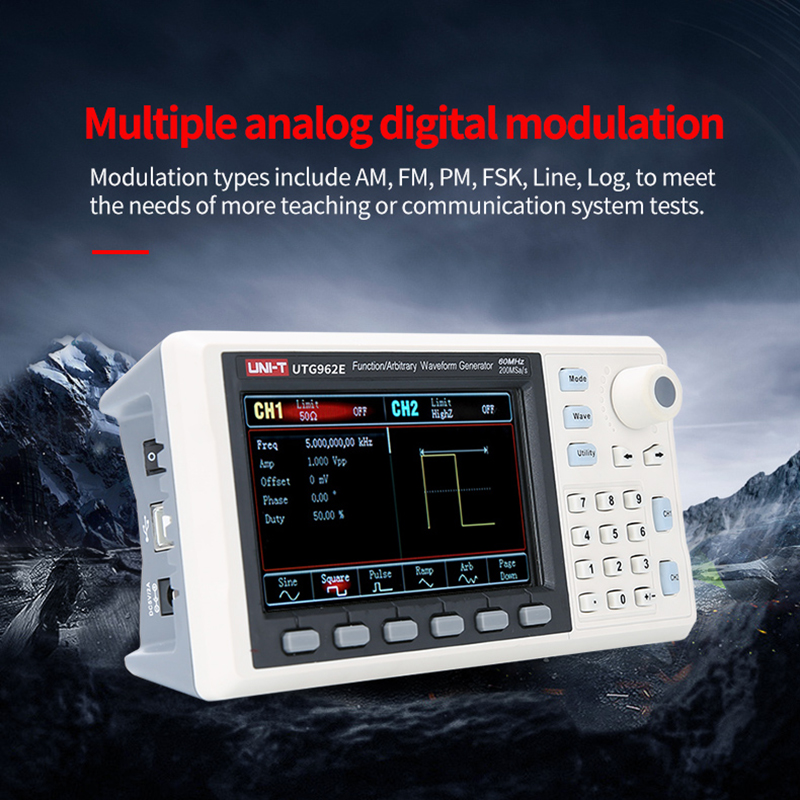 UNI-T UTG932E UTG962E Function - Dual Channel Arbitrary Waveform Function Generator 60Mhz review and price